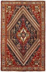 155X245 Kashghai Teppich Orientalischer Schwarz/Braun (Wolle, Persien/Iran)