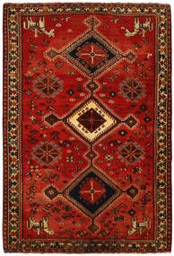  167X243 Kashghai Covor Dark Red/Negru Persia/Iran
