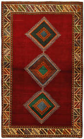 125X212 Tapete Kashghai Oriental Preto/Vermelho Escuro (Lã, Pérsia/Irão)
