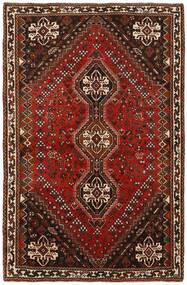 163X250 Χαλι Kashghai Ανατολής Μαύρα/Σκούρο Κόκκινο (Μαλλί, Περσικά/Ιρανικά)