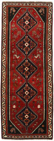 93X255 絨毯 Kashghai オリエンタル 廊下 カーペット ブラック/ダークレッド (ウール, ペルシャ/イラン)