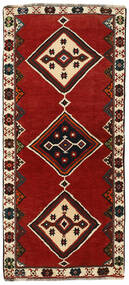 Orientalischer Kashghai Teppich 86X186 Dunkelrot/Schwarz Wolle, Persien/Iran