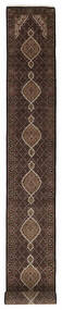 81X672 Täbriz Indi Teppich Orientalischer Läufer Schwarz/Braun (Wolle, Indien)