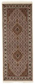 81X208 Täbriz Indi Teppich Orientalischer Läufer Braun/Schwarz (Wolle, Indien)