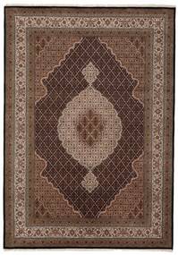  Oriental Tabriz Indi Rug 252X356 Brown/Black Large Wool, India