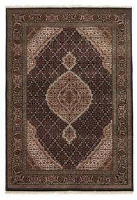 Tapete Oriental Tabriz Indi 142X203 Preto/Castanho (Lã, Índia)