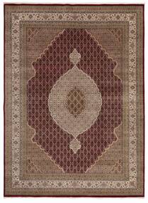  Oriental Tabriz Indi Rug 297X403 Brown/Black Large Wool, India