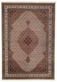  Orientalischer Täbriz Indi Teppich 247X354 Braun/Schwarz Wolle, Indien