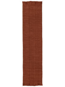  80X350 Small Zandra Kilim Rug - Rust Red