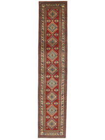  Orientalsk Kazak Fine Tæppe 82X400Løber Mørkerød/Brun Uld, Afghanistan Carpetvista