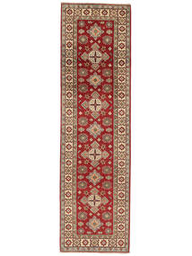 Kazak Fine Teppich 82X294 Läufer Dunkelrot/Braun Wolle, Afghanistan Carpetvista
