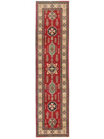  Orientalsk Kazak Fine Tæppe 82X333Løber Mørkerød/Brun Uld, Afghanistan Carpetvista