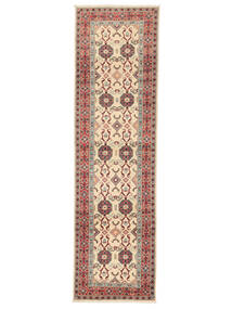 84X298 絨毯 オリエンタル カザック Fine 廊下 カーペット 茶色/ダークレッド (ウール, アフガニスタン) Carpetvista