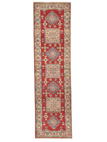 Kazak Fine Teppich 79X300 Läufer Braun/Dunkelrot Wolle, Afghanistan Carpetvista