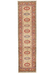 Kazak Fine Rug 77X300 Runner
 Brown/Dark Red Wool, Afghanistan Carpetvista