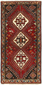  88X185 Kashghai Teppe Svart/Mørk Rød Persia/Iran 