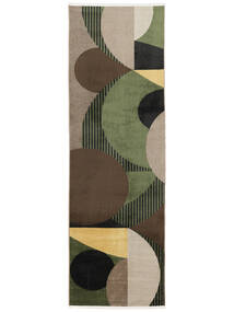 Rondo Washable 100X300 Small Green/Yellow Runner Rug