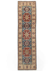  Oriental Kazak Fine Rug 67X238 Runner
 Brown/Dark Grey Wool, Afghanistan Carpetvista