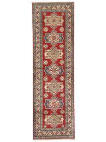  82X266 Kazak Fine Matot Käytävämatto Matto Tummanpunainen/Ruskea Afganistan Carpetvista
