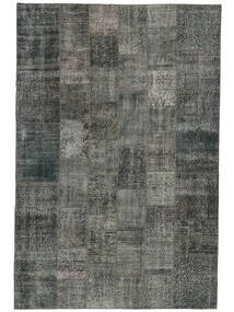 200X299 絨毯 Patchwork - Turkiet モダン ダークグレー/ブラック (ウール, トルコ) Carpetvista