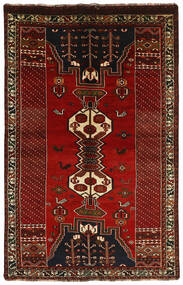 絨毯 ペルシャ カシュガイ 155X240 ブラック/ダークレッド (ウール, ペルシャ/イラン)