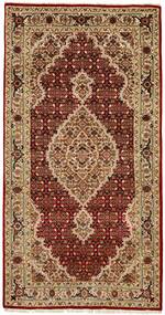  Orientalischer Täbriz Indi Teppich 86X165 Braun/Schwarz Wolle, Indien