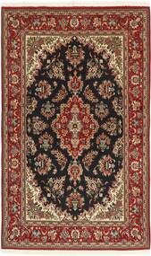 絨毯 クム 126X210 ブラック/茶色 (ウール, ペルシャ/イラン)