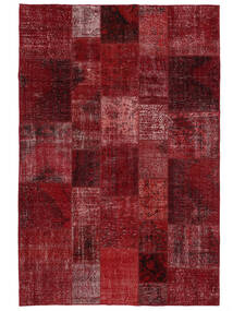  Patchwork - Turkiet 200X300 Vintage ウール 絨毯 深紅色の/黒 