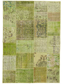  Patchwork - Turkiet 170X240 Vintage ウール 絨毯 深緑色の/ダークイエロー 