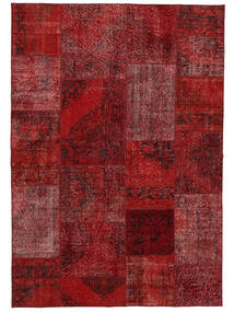  Patchwork - Turkiet 170X240 Vintage Wool Rug Dark Red/Black Carpetvista