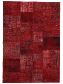  170X240 Patchwork Rug Dark Red/Black Turkey Carpetvista