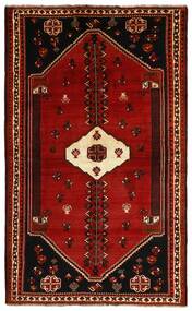  Perzisch Kashghai Vloerkleed 157X262 Zwart/Donkerrood (Wol, Perzië/Iran)