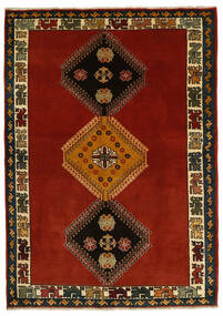 147X209 Ghashghai Teppe Orientalsk Mørk Rød/Svart (Ull, Persia/Iran)