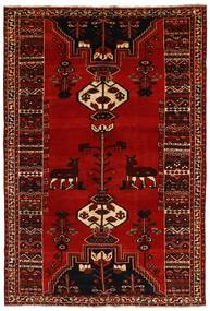  Persischer Ghashghai Teppich 158X255 Schwarz/Dunkelrot (Wolle, Persien/Iran)