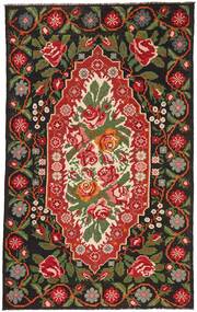  Oriental Rose Kilim Old Rug 203X326 Black/Dark Red Wool, Moldova