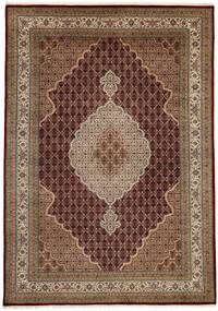  Orientalischer Täbriz Indi Teppich 249X352 Braun/Schwarz Wolle, Indien