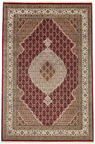  Orientalischer Täbriz Indi Teppich 198X300 Braun/Schwarz Wolle, Indien