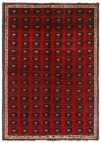 180X261 Tapete Kashghai Oriental Preto/Vermelho Escuro (Lã, Pérsia/Irão)