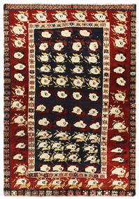 Tapis Persan Kashghai 118X180 Noir/Rouge Foncé (Laine, Perse/Iran)