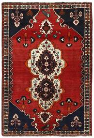  Persian Kashghai Rug 161X240 Black/Dark Red (Wool, Persia/Iran)