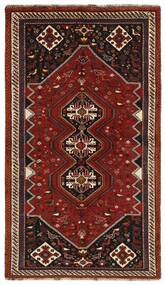 143X258 Alfombra Kashghai Oriental Negro/Rojo Oscuro (Lana, Persia/Irán)