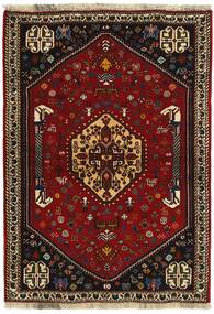  Persialainen Kashghai Matot 110X154 Musta/Tummanpunainen