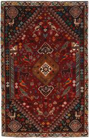  Persialainen Kashghai Matot Matto 169X259 Musta/Tummanpunainen (Villa, Persia/Iran)