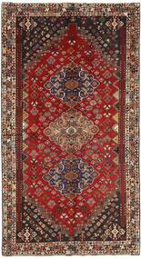  Orientalisk Kashghai Matta 142X255 Svart/Mörkröd Ull, Persien/Iran