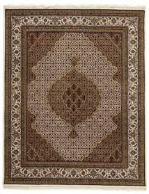 Tabriz Indi Rug 200X251 Black/Brown Wool, India