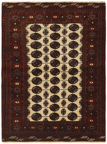  Torkaman Fine Rug 136X185 Persian Wool Black/Orange Small