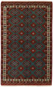 絨毯 オリエンタル Torkaman Fine 156X254 ブラック/ダークレッド (ウール, ペルシャ/イラン)