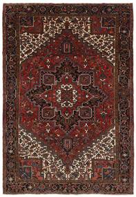 240X350 Heriz Teppich Orientalischer Schwarz/Dunkelrot (Wolle, Persien/Iran)