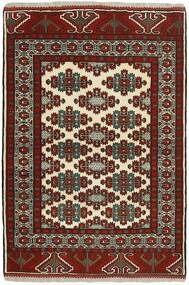 100X147 Torkaman Fine Rug Oriental Black/Dark Red (Wool, Persia/Iran)