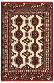 105X157 Torkaman Fine Teppich Orientalischer Schwarz/Dunkelrot (Wolle, Persien/Iran)